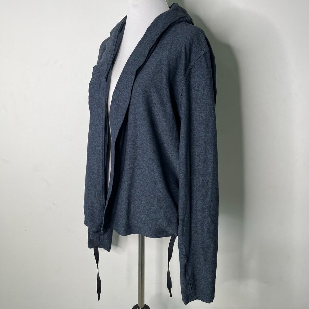Lululemon Women's Heathered Nocturnal Black Ready To Rulu Wrap Hoodie Size 10 - Picture 2 of 8